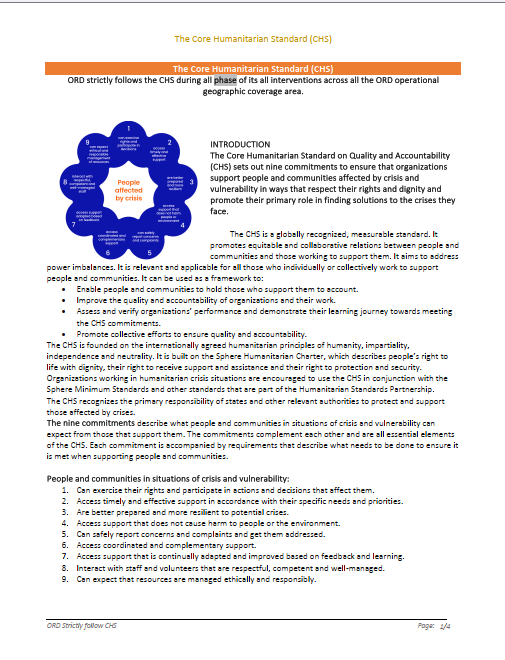 Core Humanitarian Standard